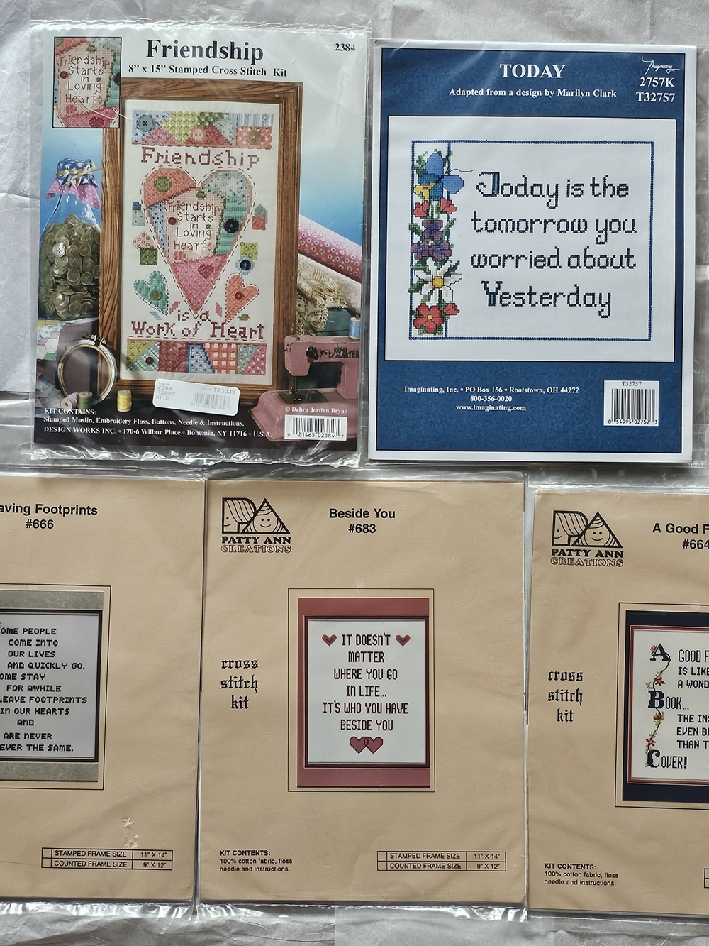 Lot of five Cross Stitch Kits *NWT*